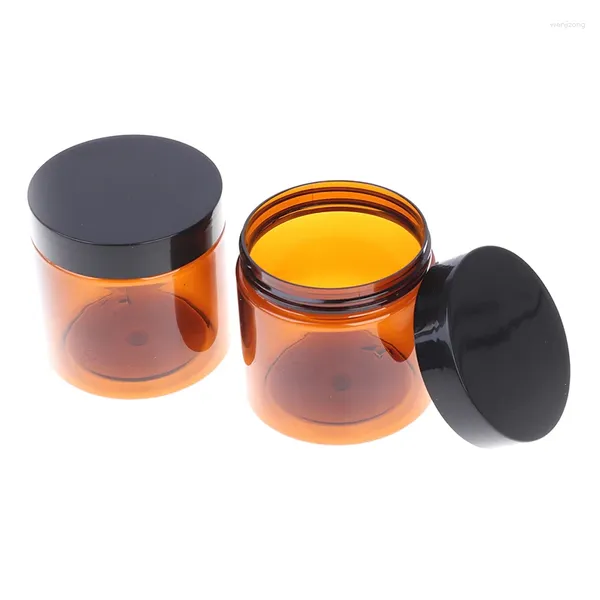 Bouteilles de stockage 1PC 200ml Ambre Brun Cosmétique Crème Pour Le Visage Lèvre Échantillon Conteneur Pot Pot