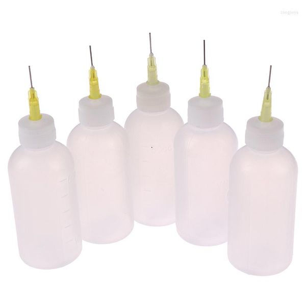 Bouteilles de rangement 1pc 50 ml d'aiguille en plastique transparent distributeur de colle de colle transparent à gouttes à gouttes liquide pour le flux de soudure de colophine pâte