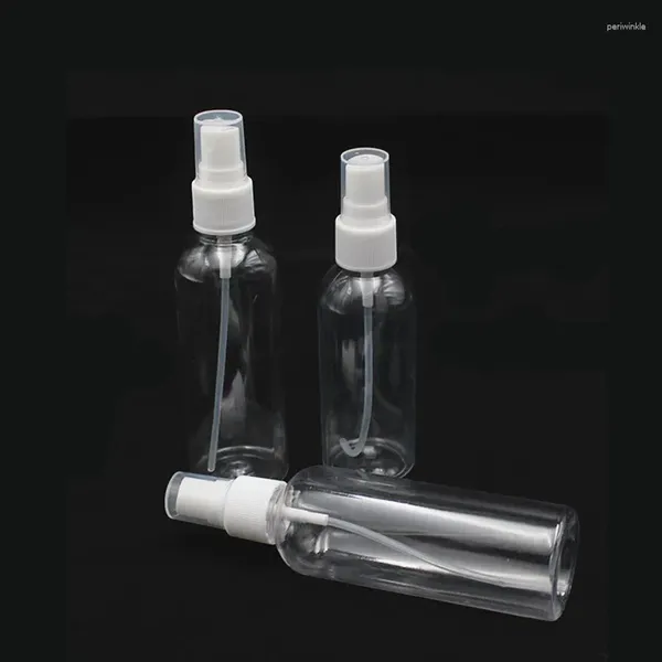 Bouteilles de rangement 1pc 75 ml / 100 ml Transparent vide Spray rechargeable Rénits cosmétiques CONTENEURS VERS