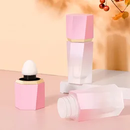 Bouteilles de rangement 1pc 7 ml gradient portable tubes de brillant à lèvres en plastique rose bricolage à lèvres rechargeable rechargeable
