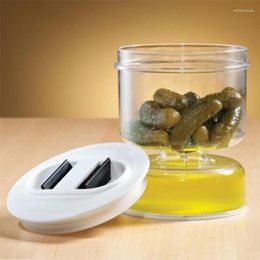 Opslagflessen 1 st Pickles pot droge en natte dispenser augurk olijven zandloper komkommer container voor keukensap scheidingsgereedschap