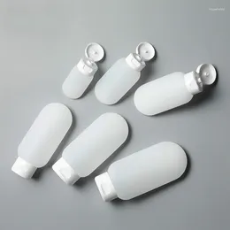 Bouteilles de stockage 1pc Portable Flexible facile à presser PE bouteille de voyage récipient de bain pour le visage étanche Transparent givré 6 tailles