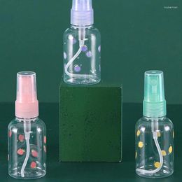 Bouteilles de rangement 1pc rechargeable 25 ml fruit transparent pour animaux de compagnie Plastique Plastique bouteille de pulvérisation portable Conteneur de parfum vide