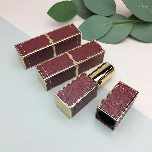 Bouteilles de rangement 1pc carré de rouge à lèvres vide tube 3G Magnet couvercle de haute qualité Cosmetics Emballage élégant Win Gold Diy Wholesale