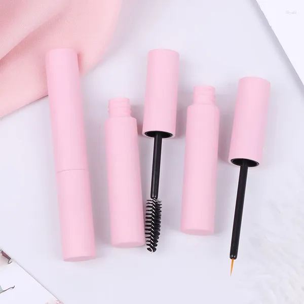 Bouteilles de rangement 1pcs 10 ml mini-taille tubes à lèvres rose brillant Eyeliner vide Eyeliner Mascara Contage cosmétique Emballage