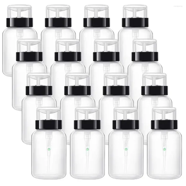 Botellas de almacenamiento 1 unids 200 ml Dispensador de bomba vacía Polaco portátil Arte de uñas Botella limpia Removedor recargable Maquillaje Alcohol Herramienta de manicura