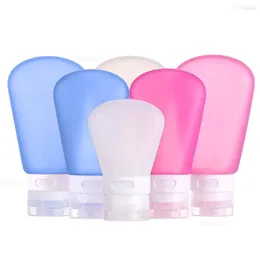 Bouteilles de stockage 1pcs 37ml 60ml 89ml Bouteille rechargeable en silicone portable Presse d'emballage de voyage vide pour lotion shampooing cosmétique presser