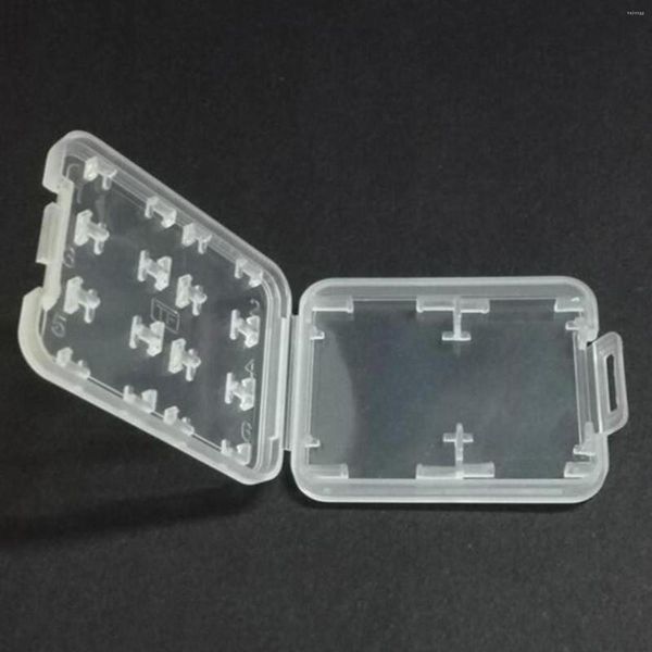 Bouteilles de stockage 1 pièces 8 emplacements Micro SD TF MS porte-carte mémoire boîte de protection en plastique blanc étui en gros pour MMC/MSPD/MS