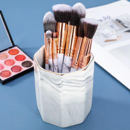 Bouteilles de stockage 1 pièces porte-stylo en marbre créatif boîte de brosse de maquillage fournitures de bureau à domicile