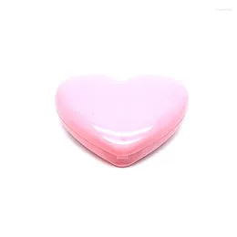 Bouteilles de rangement 1pcs bricolage de maquillage en plastique vide en plastique avec miroir en forme de coeur à lèvres stick contenants de poudre