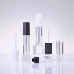 Bouteilles de rangement 1pcs Portable vide 7 ml de tube de brillant à lèvres tubes en plastique de glaçage carré complet transparent transparent transparent