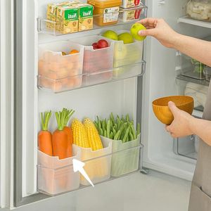 Bouteilles de rangement 1pcs Fridge Box Aliments Fresh Refrigerator Door Organisateur Baunes Panier d'étagère Fruit Spice Container Cuisine