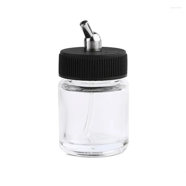 Bouteilles de rangement 1pcs en verre encre professionnelle Airrogant bouteille de pot à double action Conteneur de peinture à pistolet pistolet de peinture 22cc 22cc