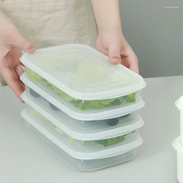 Bouteilles de stockage 1 pièces réfrigérateur alimentaire scellé bac à légumes réfrigérateur légumes fruits conteneur cuisine boîte fraîche organisateur