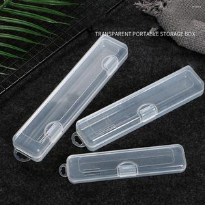 Bouteilles de rangement 1 pièces, porte-brosse à dents de voyage, conteneur Transparent Portable, boîte de transport transparente en plastique dur