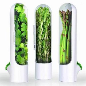 Bouteilles de stockage 2/1pcs Vanille Fresh-King Cup Multifonction Réfrigérateur Fruits Légumes Bac à légumes Frais Pousses de Bambou Dispositif