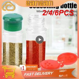 Bouteilles de stockage 2/4/6 pièces bouteille en plastique d'épice goût de Barbecue cuisine salière poivrière épices Gadget