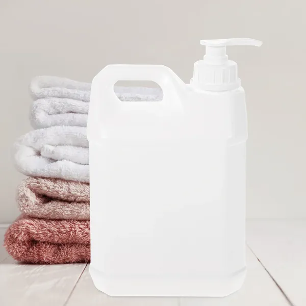 Bouteilles de stockage 2 5L Conteneur de lavage du corps Distributeur de bouteilles de savon Type poussoir avec porte-cosmétiques à pompe