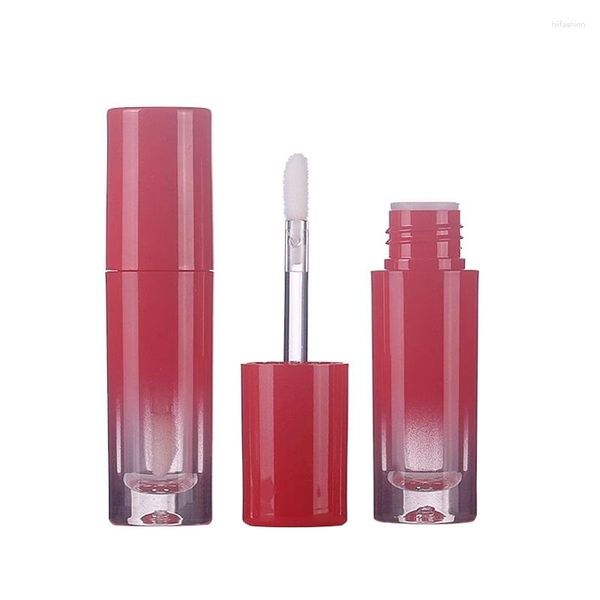 Bouteilles de stockage 2.5ml Tube de glaçage à lèvres en plastique vide brillant dégradé rouge emballage cosmétique bouteille rechargeable ronde mini conteneurs de brillant à lèvres