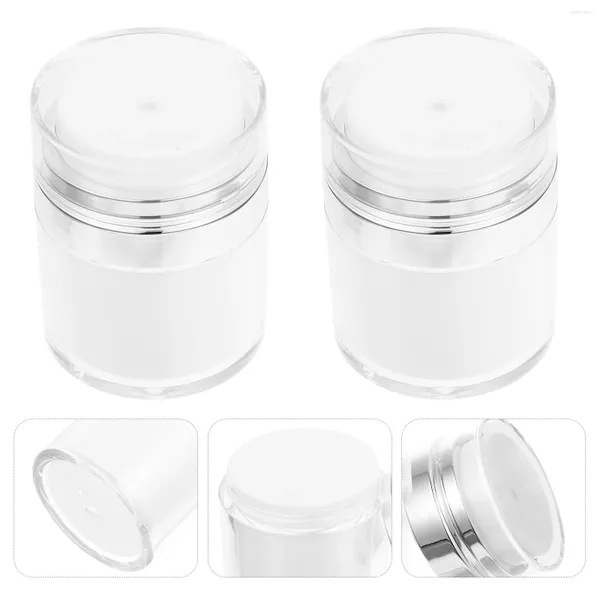 Bouteilles de stockage 2 pièces, bouteille de crème pour les yeux, conteneurs de soins de la peau, Lotion de voyage, cosmétiques, sous-emballage en acrylique