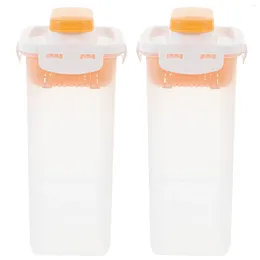 Bouteilles de stockage 2 pièces boîte de détergent à lessive seau de lotion grande capacité sous-bouteille liquide PP poudre rechargeable