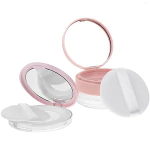 Bouteilles de stockage 2 pièces maquillage poudre bouffée bébé conteneur corps en vrac en plastique coussin vide distributeur de boîtier compact