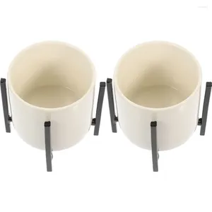 Bouteilles de rangement 2 pcs baguettes métalliques dispensateur en céramique caisse de cuisine accessoire de cuisine