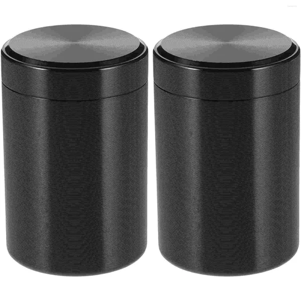 Botellas de almacenamiento 2 PCS Mini Tea Caddy Can Contenedores de alimentos Recipiente multifunción con tapas Tarro