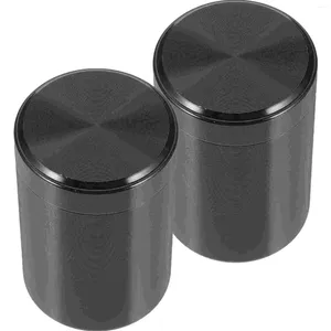 Botellas de almacenamiento 2 PCS Mini Tea Caddy Recipiente suelto Tetera Tarro de metal Contenedores de alimentos Tanque de accesorios para el hogar