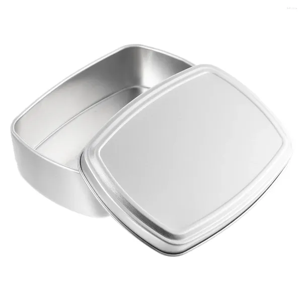 Bouteilles de rangement 2 boîtes de boîte en aluminium carré PCS avec des contenants de couvercles pour aliments cosmétiques