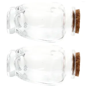 Bouteilles de stockage 2 pièces souhaitant bouteille coeur formes verre microlandscape conteneurs avec couvercles dérive bidons vides