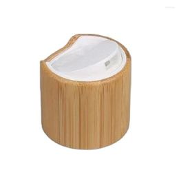 Opslagflessen 20/410 24/410 28/410 Bamboo Disc Cap Eco Natuurlijk houten deksel cosmetische lotion shampoo douchegel top 50 stks