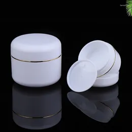 Bouteilles de rangement 20 / 50pcs / lot 10g-500g pour visage pots crème lotion contenants cosmétiques en plastique rechargeable voyage blanc vide maquillage en gros
