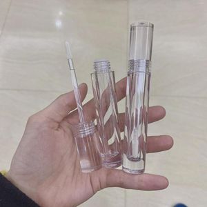 Opslagflessen 20/50 stcs10 ml transparante lege lipgloss buiscontainer lippenstiftbuizen bijvulbare verpakking met toverstok
