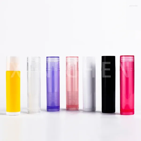 Bouteilles de rangement 20 pcs 5 ml de rouge à lèvres tubes transparents en plastique vide en plastique de lotion de bouteille de bouteille de bricolage de brillant à lèvres