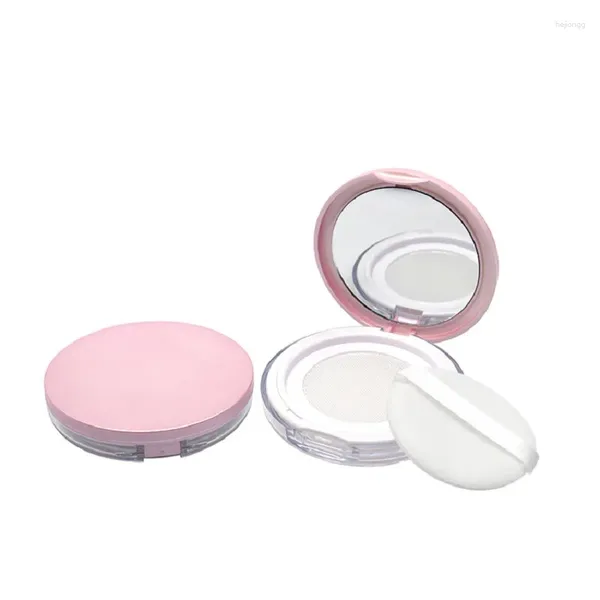 Botellas de almacenamiento 20 PCS Contenedor cosmético 5 G Ultra Thin Portátil Pink Maquillaje Embalaje Caja de plástico redonda Caja de polvo suelta vacía con