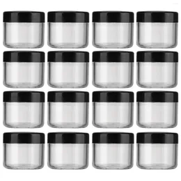 Opslagflessen 20 PCS Cream Jar PP Cover Box Plastic Containers Ronde Duidelijke potten Crèmes Voorbeeld