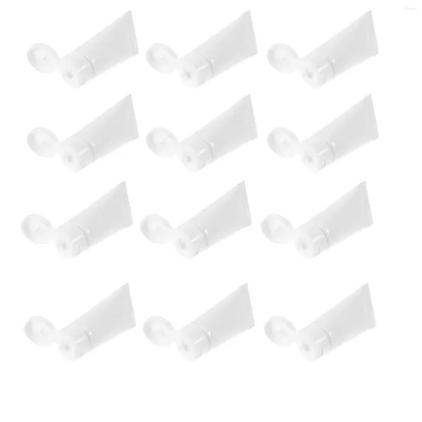 Bouteilles de stockage 20 pcs conteneurs de maquillage tube bouteille voyage vide distribution presser émulsion sous pour distributeur blanc rechargeable