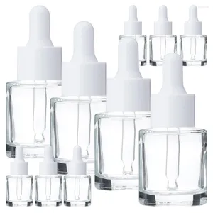 Bouteilles de stockage 20 pièces Mini bouteille en verre contenants liquides Essence compte-gouttes liquides de voyage petit vide