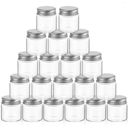 Bouteilles de stockage 20 pcs Mini bocaux en verre avec couvercles d'étanchéité 47 50 50 ml petit couvercle Jarra De con Tapa bouchon en aluminium