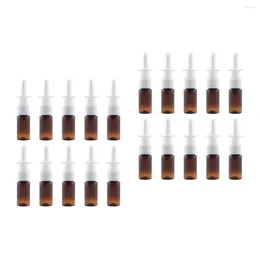 Opslagflessen 20 pc's parfumfles nasale spray subcontainers hervulbare plastic vulling vloeistof dispenser pp 10 ml spuiter reizen