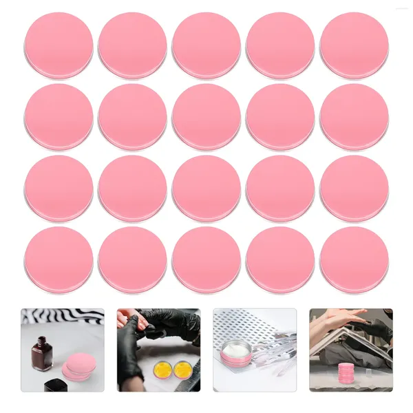 Botellas de almacenamiento 20 PCS Powder Caja de aluminio Crema sellada Case portátil sellado puede Metal Metal Contenedor Jar Cosméticos Cabello de viaje