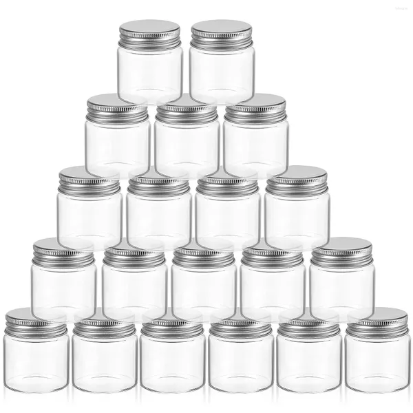 Botellas de almacenamiento 20 PCS Tetera Mini frascos de vidrio con tapas de sellado 47 50 50 ml Decoración de cumpleaños para niña hermética