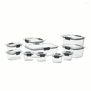 Bouteilles de rangement 20 pièces Set Organisation de cuisine Clear Plastic Freight Box Free Box Home Garden