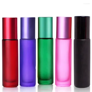 Opslagflessen 20 set 10 ml draagbaar verdikt glas matroil roller etherische olie parfum flacon revelbare kleurrijke rollerbalfles
