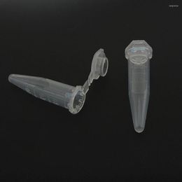 Botellas de almacenamiento 200 unids/lote 0,5 ml 1,5 ml tubos de centrífuga de plástico para microcentrífuga, viales de muestra de prueba, laboratorio transparente