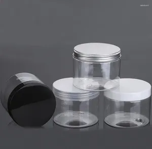 Opslagflessen 200G/250G/300G/350G400G/500G Clear Pet Jar Pot Plastic Cream Masker Gel Essence Mlisturizer Emulsion Wax Skin Care Packing