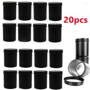 Opslag Flessen 200 ml Ronde Mat Zwart Metalen Kaars Potten Lege Containers Schepen Tin Voor Wax Melt Maken Kit DIY302c