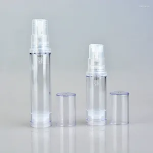 Botellas de almacenamiento 200pcs 10 ml mini botella de bomba sin aire transparente portátil recipientes cosméticos vacíos con botella de champú de viaje por DHL