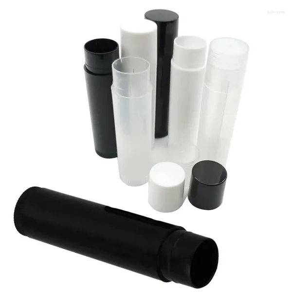 Botellas de almacenamiento 200pcs Tubo de brillo de labios vacío 5 ml de plástico contenedor cosmético pegatino lápiz labial botella de viaje portátil